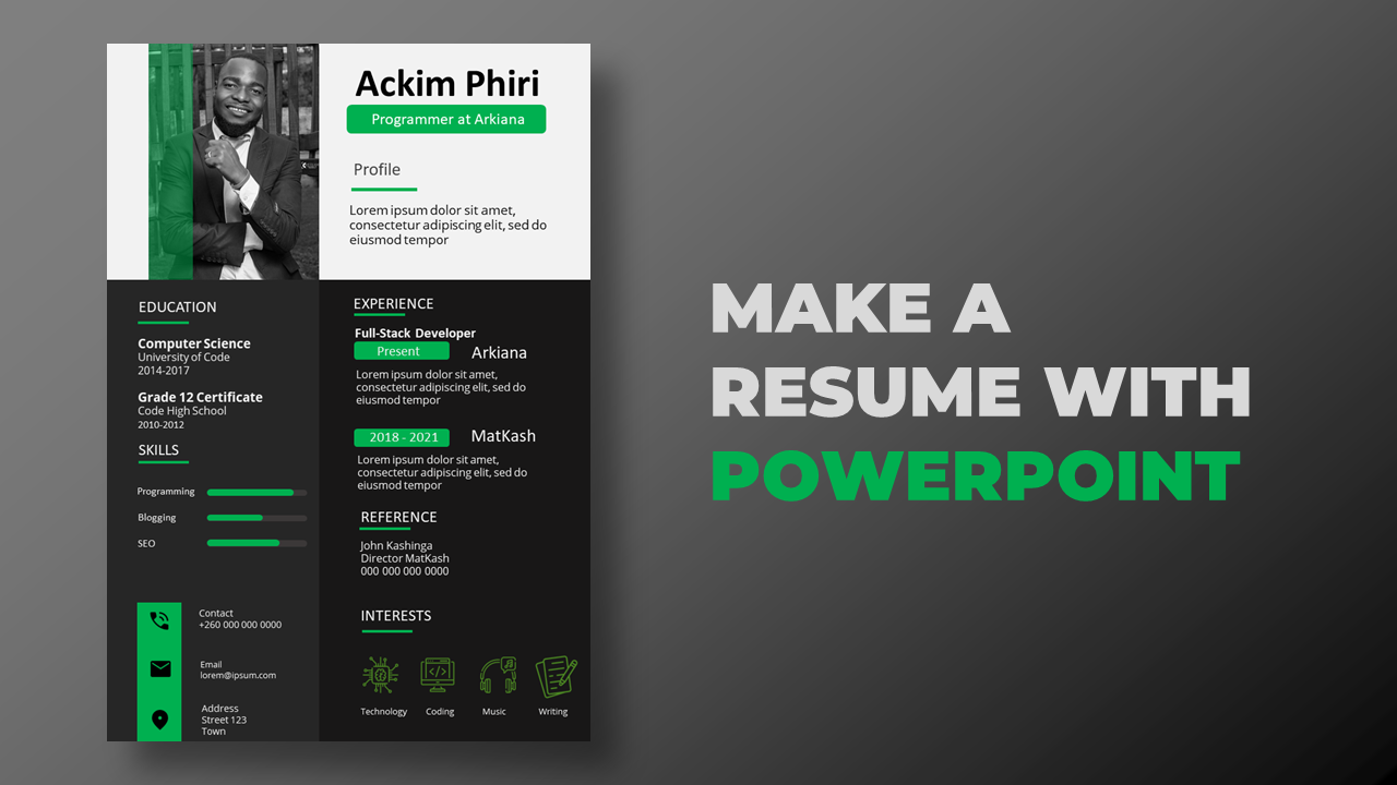 Make a Resume with PowerPoint