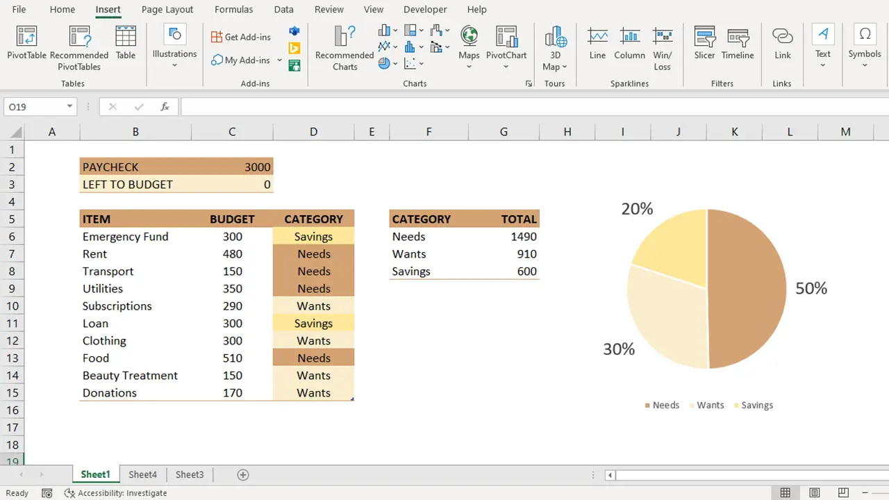 How To Make A Budget Spreadsheet In Excel