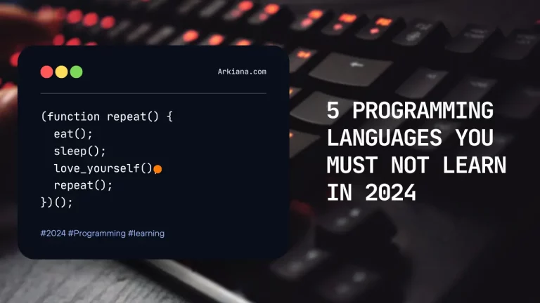 5 programming languages that you must not learn in 2024