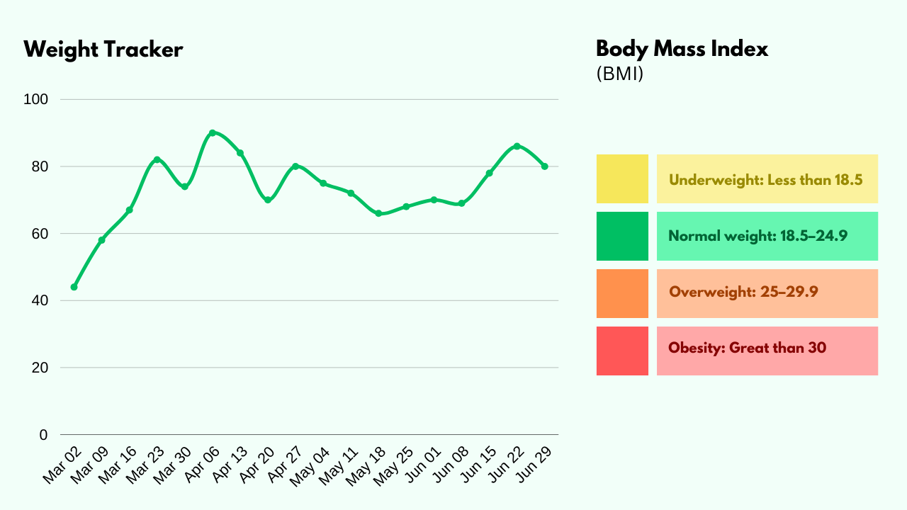 weight tracker excel