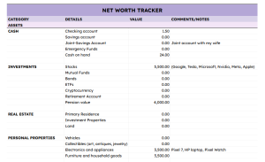 Net Worth Tracker